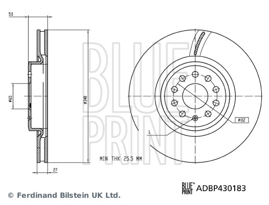 Tarcza hamulcowa BLUE PRINT ADBP430183
