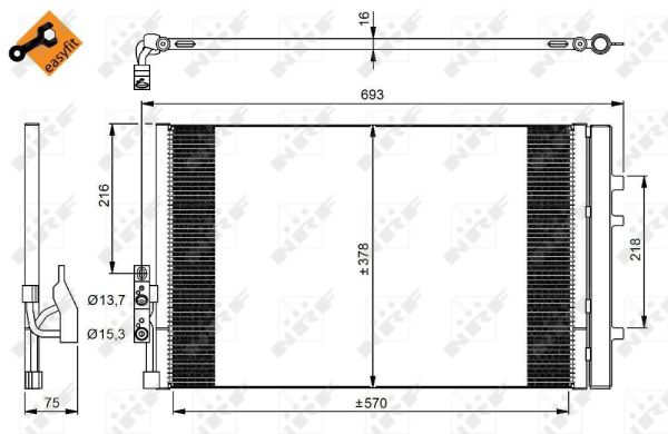 Skraplacz klimatyzacji NRF 350036