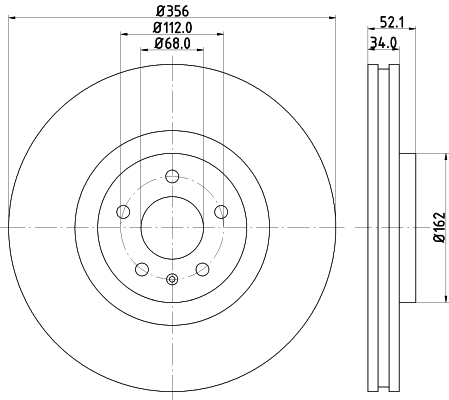 Tarcza hamulcowa HELLA PAGID 8DD 355 129-371