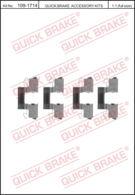 Zestaw akcesoriów montażowych  klocków hamulcowych QUICK BRAKE 109-1714