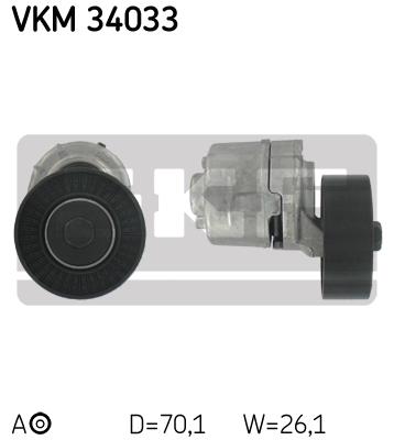 Rolka napinacza paska osprzętu SKF VKM 34033