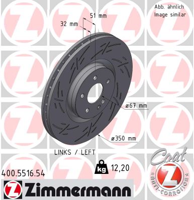 Tarcza hamulcowa ZIMMERMANN 400.5516.54