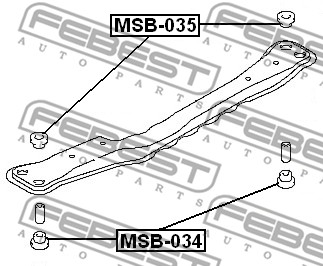 Łożyskowanie  korpusu osi FEBEST MSB-034