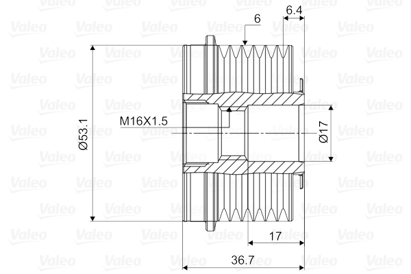 Sprzęgło alternatora VALEO 588065