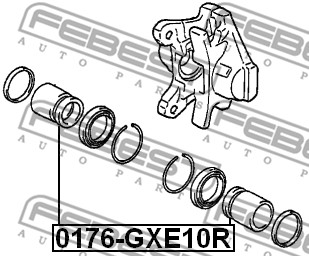 Tłoczek zacisku hamulcowego FEBEST 0176-GXE10R