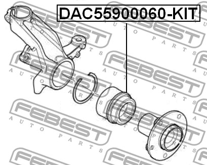 Zestaw łożysk koła FEBEST DAC55900060-KIT