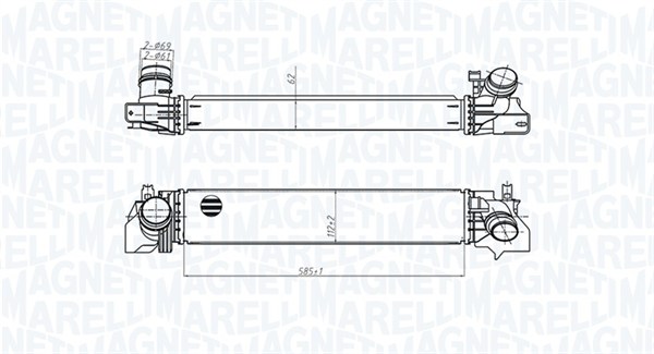 Chłodnica powietrza intercooler MAGNETI MARELLI 351319205540