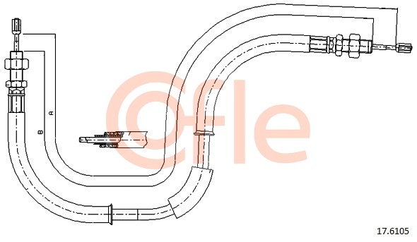 Linka hamulca ręcznego COFLE 92.17.6105