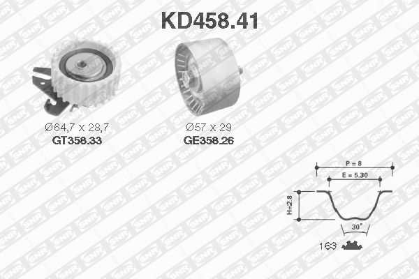 Zestaw paska rozrządu SNR KD458.41