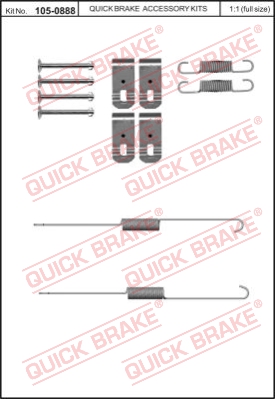 Zestaw dodatków do szczęk hamulcowych QUICK BRAKE 105-0888