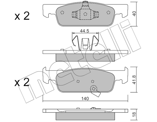 Klocki hamulcowe METELLI 22-0975-2