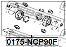 Zestaw naprawczy zacisku FEBEST 0175-NCP90F