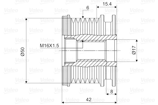 Sprzęgło alternatora VALEO 588039