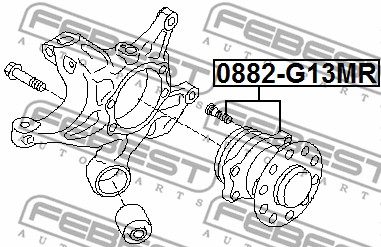 Piasta koła FEBEST 0882-G13MR