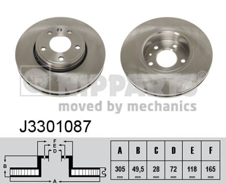 Tarcza hamulcowa NIPPARTS J3301087