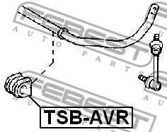 Guma stabilizatora FEBEST TSB-AVR