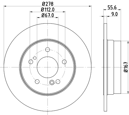 Tarcza hamulcowa HELLA PAGID 8DD 355 101-011