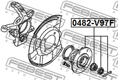 Piasta koła FEBEST 0482-V97F