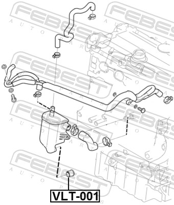 Wąż, wentylacja skrzyni korbowej FEBEST VLT-001