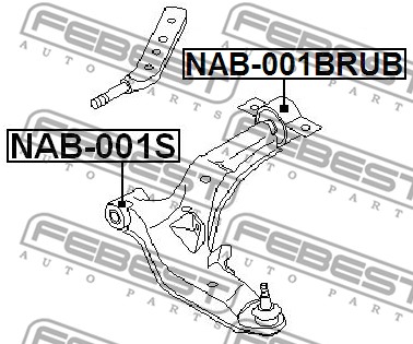 Tuleja wahacza FEBEST NAB-001BRUB