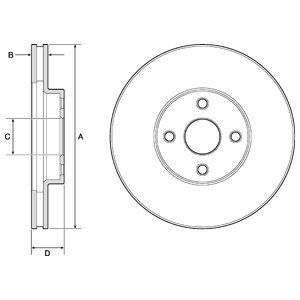 Tarcza hamulcowa DELPHI BG3780