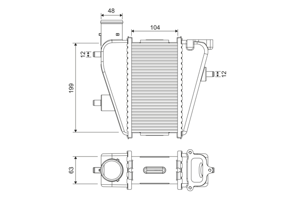 Chłodnica powietrza intercooler VALEO 818373