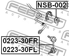 Guma stabilizatora FEBEST NSB-002