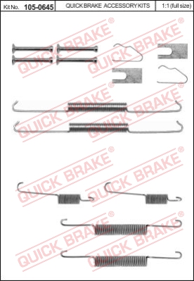 Zestaw dodatków do szczęk hamulcowych QUICK BRAKE 105-0645