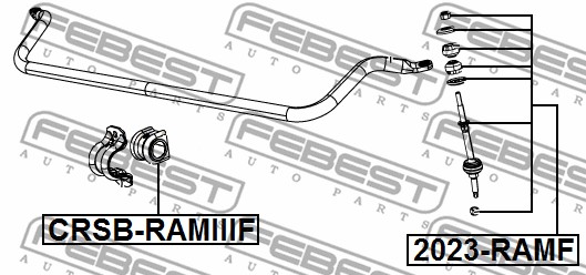 Guma stabilizatora FEBEST CRSB-RAMIIIF