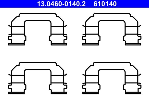 Zestaw akcesoriów montażowych  klocków hamulcowych ATE 13.0460-0140.2