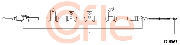 Linka hamulca ręcznego COFLE 17.6063