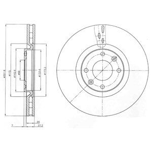 Tarcza hamulcowa DELPHI BG4166