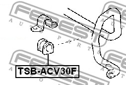 Guma stabilizatora FEBEST TSB-ACV30F