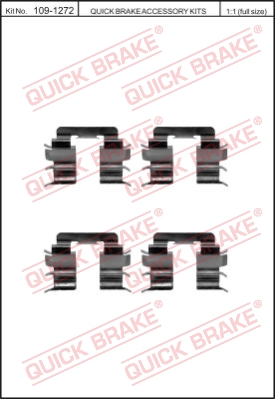 Zestaw akcesoriów montażowych  klocków hamulcowych QUICK BRAKE 109-1272