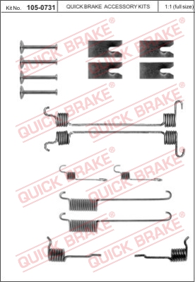 Zestaw dodatków do szczęk hamulcowych QUICK BRAKE 105-0731