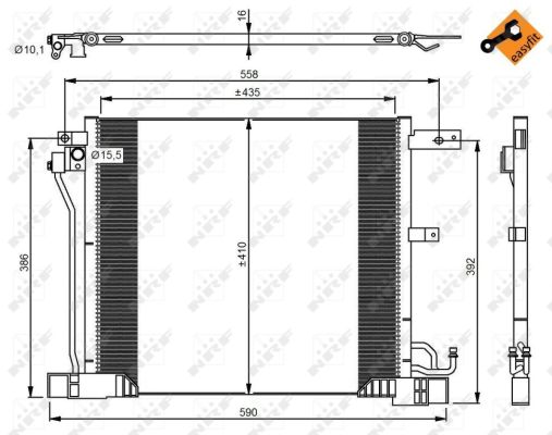 Skraplacz klimatyzacji NRF 350040