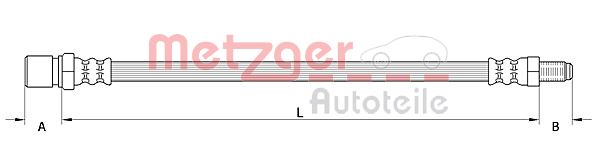 Przewód hamulcowy elastyczny METZGER 4110559