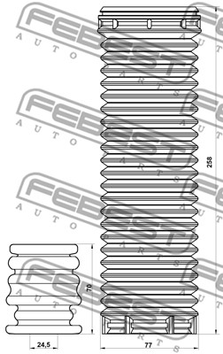 Zestaw ochrony przeciwpyłowej amortyzatora FEBEST VWSHB-TRSPVF-KIT