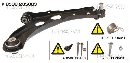 Wahacz, zawieszenie koła TRISCAN 8500 285003