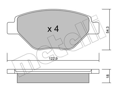 Klocki hamulcowe METELLI 22-0543-0