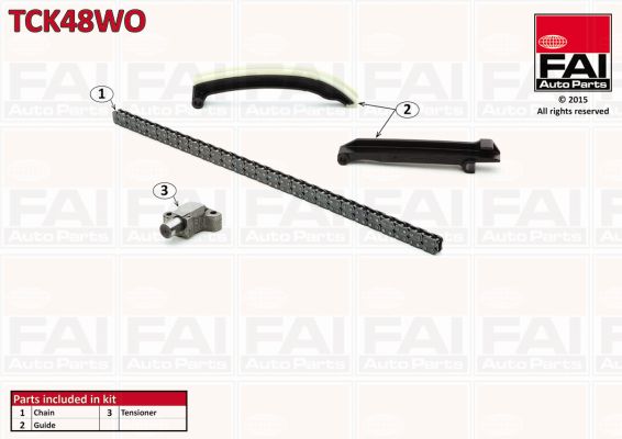Zestaw łańcucha rozrządu FAI AUTOPARTS TCK48WO