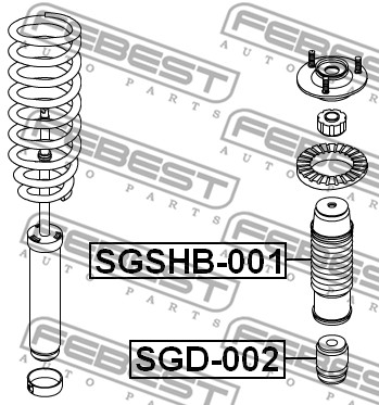 Dystans gumowy FEBEST SGD-002