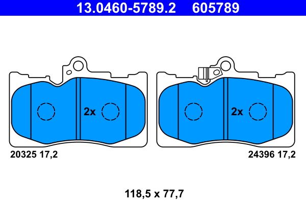 Klocki hamulcowe ATE 13.0460-5789.2