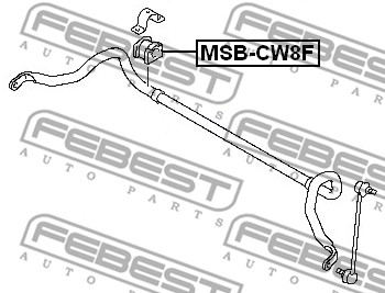 Guma stabilizatora FEBEST MSB-CW8F