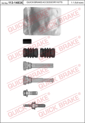 Zestaw tulei prowadzących zacisk hamulca QUICK BRAKE 113-1483X