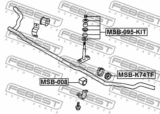 Guma stabilizatora FEBEST MSB-K74TF