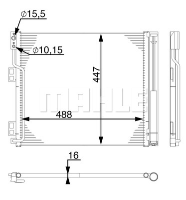 Skraplacz klimatyzacji MAHLE AC 570 000S