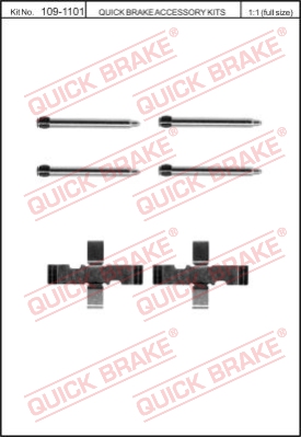 Zestaw akcesoriów montażowych  klocków hamulcowych QUICK BRAKE 109-1101