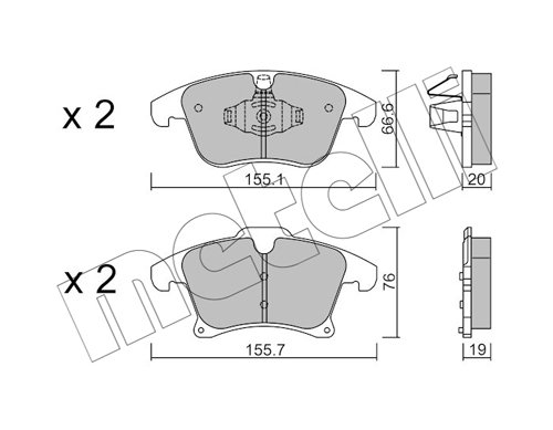 Klocki hamulcowe METELLI 22-1039-1