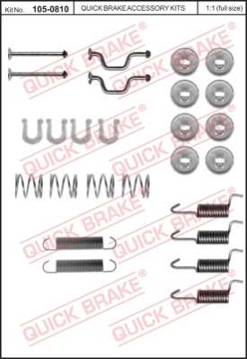 Zestaw montażowy szczęk hamulcowych QUICK BRAKE 105-0810